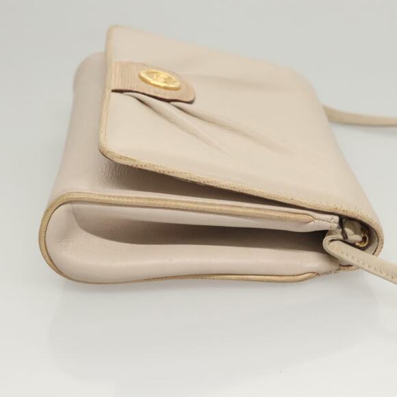 CELINE Shoulder Bag Leather Beige Gold - Picture 4 of 13